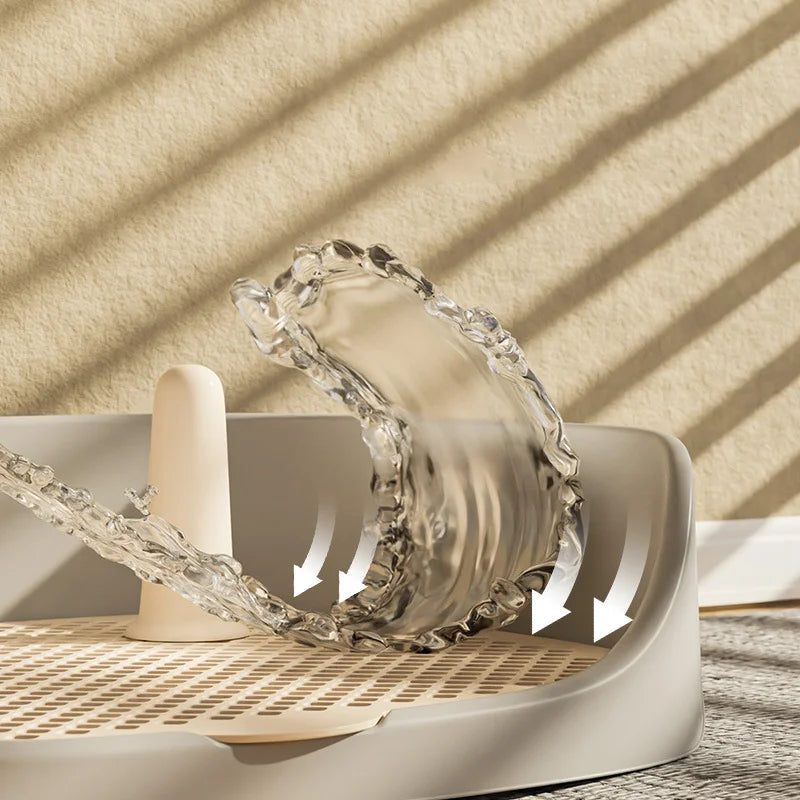 Pet toilet, dog litter box, cat litter box, semi enclosed pet toilet, large pet supplies with flushing function