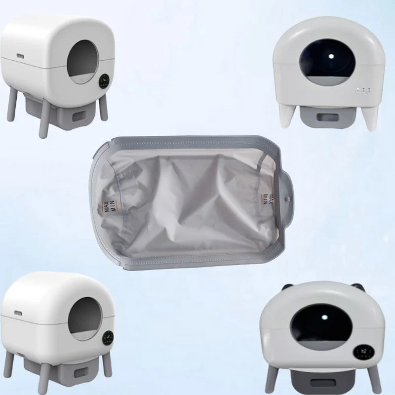 Automatic Cat Litter Box Accessories Soft Fabric Mat‌ Collecting Feces Bottom Capsule Cat Toilet Litter Box