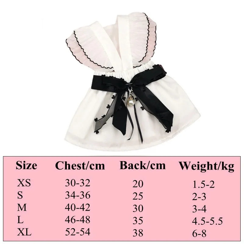 Cat Dress Clothes Pet Dog Bowknot Wedding Suit Dress Cat Dog Dress Teddy Gauze Skirt Puppy Clothes Pomeranian Cat Princess Skirt