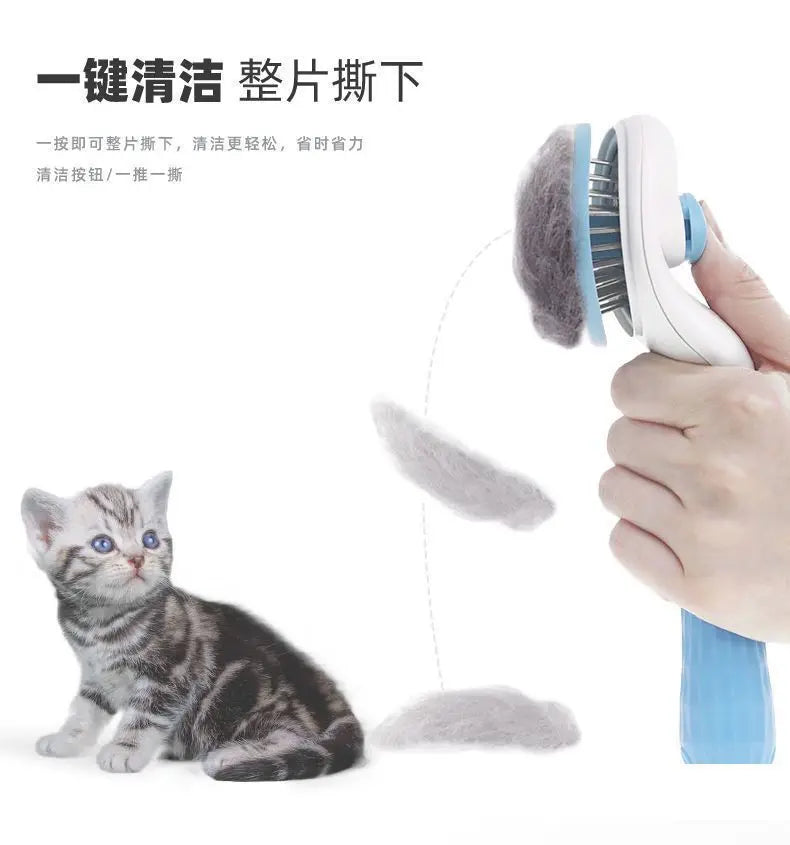 Go to Furless Pet Hair Brush for grooming dogs' hair and pet cats' fur. This is a special tool for cleaning long-haired pets.