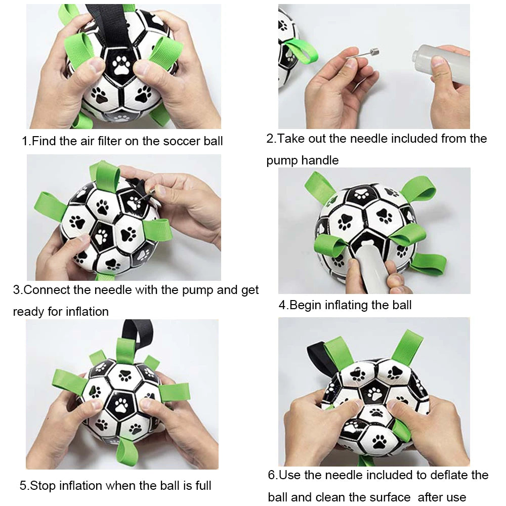 Pet Dog Toys For Small Medium Dogs Cats Portable Puppy Ball Toys with Air Pump Interactive Dog Toys Outdoor Pug Pet Accessories