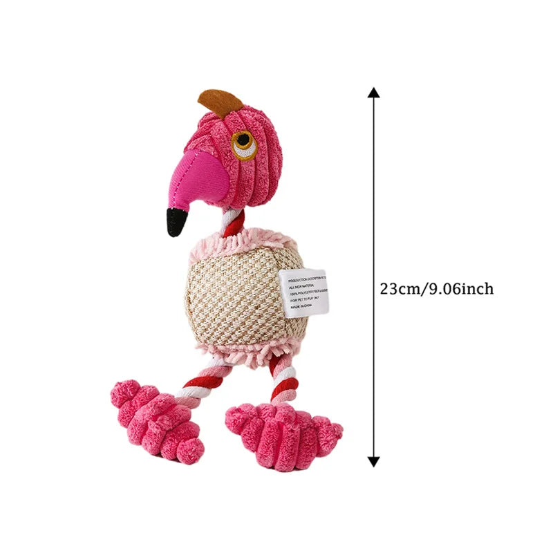 Plush Dog Toys for Small Large Pets Funny Bird Shaped Dogs Squeak Chew Ropes Toy Pets Interactive Supplies