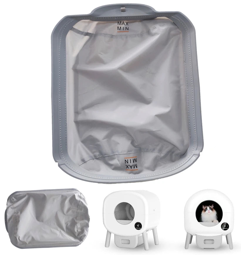 Automatic Cat Litter Box Accessories Soft Fabric Mat‌ Collecting Feces Bottom Capsule Cat Toilet Litter Box