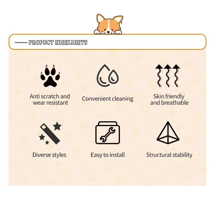 Pet Camping Bed Elevated Bed for Dogs Folding Puppy Camping Bed Cat House Portable Removable Washable Puppy Beds Dog Hammock