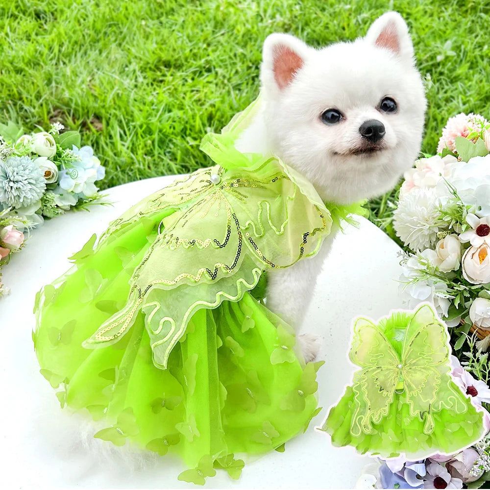 Summer Pet Princess Clothes Pet Dog Dress For Dogs Skirt Summer Dog Wedding York chihuahua poodle For Dogs Skirts Cat Dresses