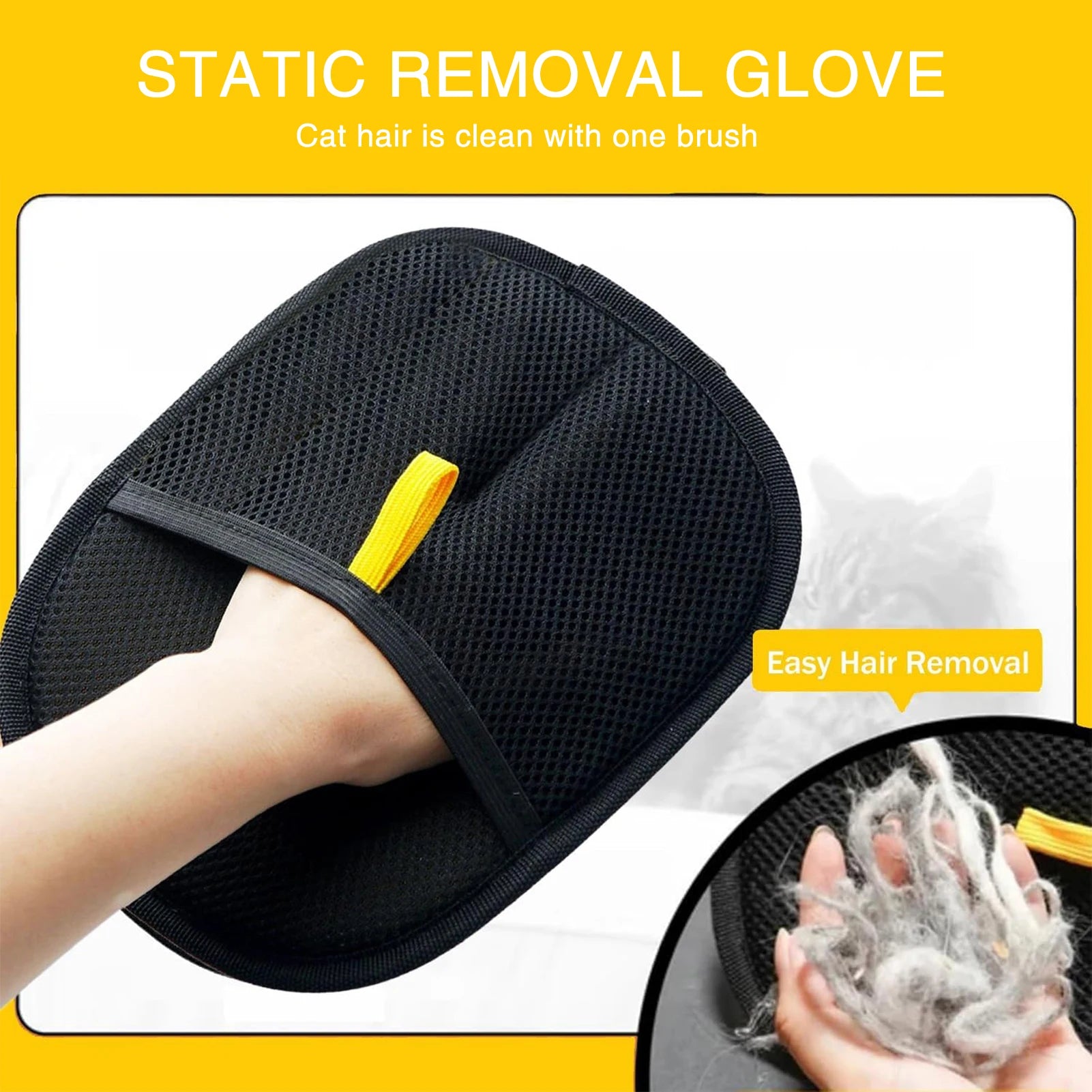 Pet Grooming Gloves Static Dedusting Brush Pet Hair Remover Brush Removing Dog Cat Hair From Sofa Carpet Clothes Tool Supplies