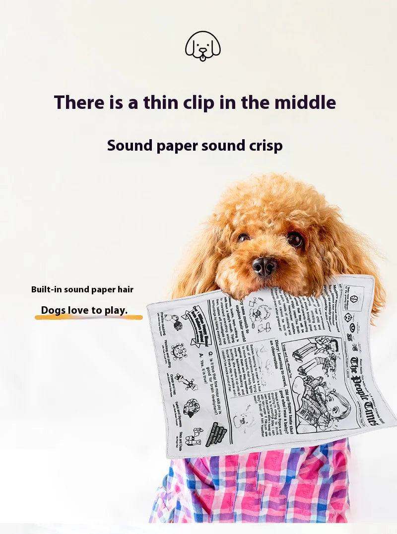 Pet noise paper toys dog toys pet noise plush toys newspapers  bite resistant and Pleasure and Boredom Relief Artifact