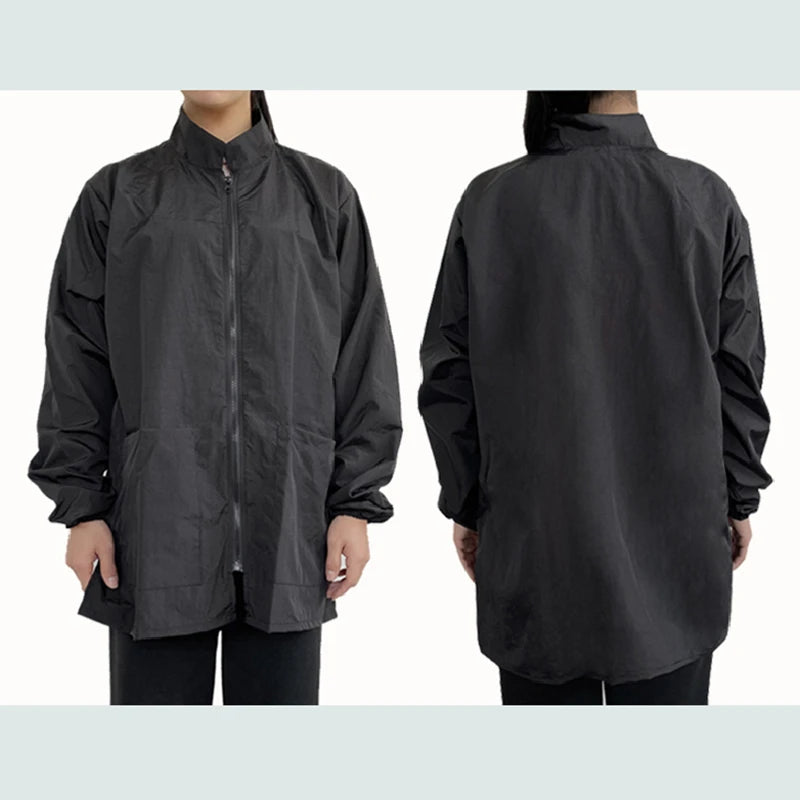 Pet Groomer Work Clothes Pet Shop Uniform Dog Grooming Clothes Waterproof Gown Hair Salon Anti Hair Smock Hairdresser Robe Y0621