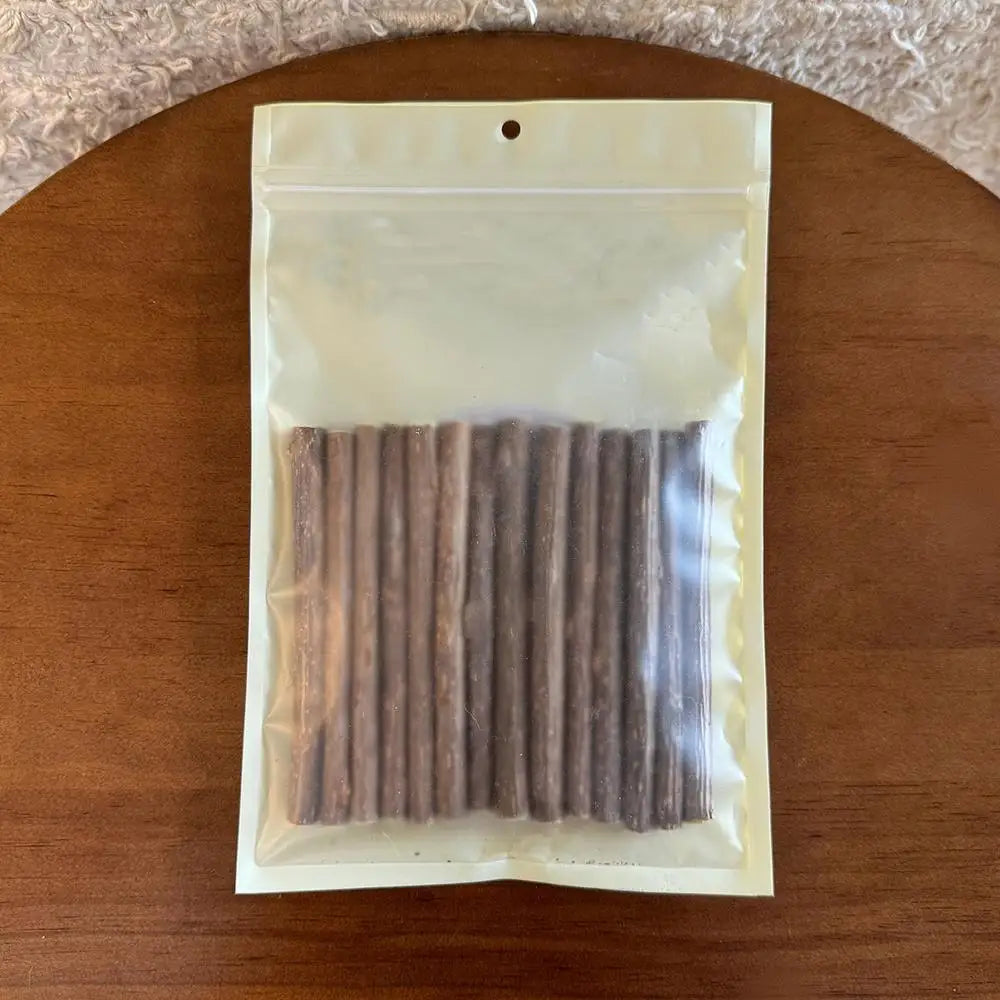 Teething Stick for Growing Puppies 14 Pieces Natural Teething Sticks Stress Relief Bully Sticks Chew Toys for Pet Dog Puppy Cat