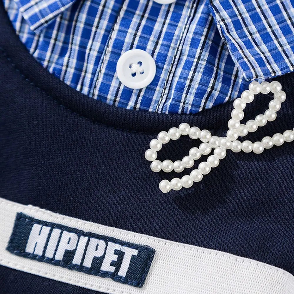 Pet Supplies Soft Cat Bowknot Dress Cute Preppy Style Pet Princess Skirts Breathable Shirt Collar Dog Shirt Dress Pet Party