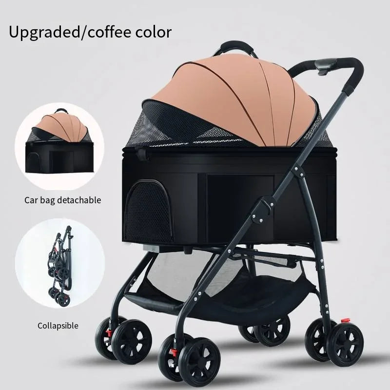 Pet Car Lightweight Foldable Designed Specifically for Walking Dogs Babies and Medium-sized Outdoor Equipment for Dogs and Cats