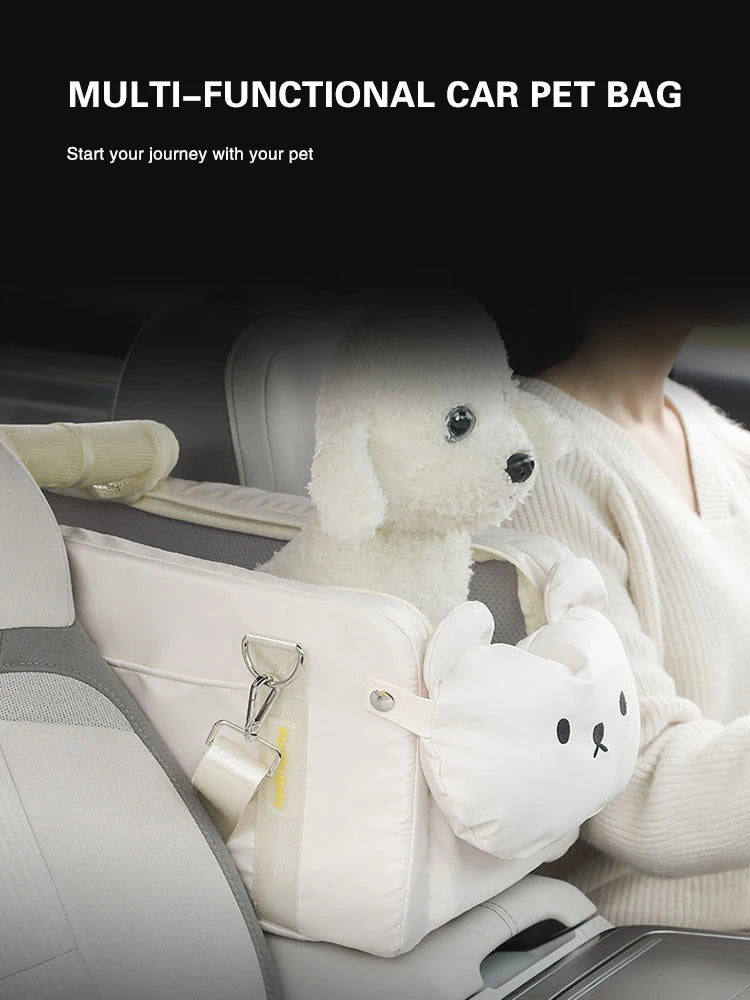 Portable car pet bag, multi-functional shoulder bag, dog bag, cat bag, convenient and practical