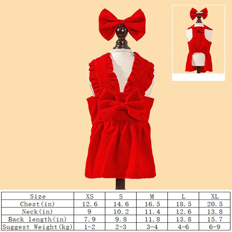 Dog Princess Dress Pet Bowknot Tulle Princess Clothes Puppy Pet Spring Summer for Small Dog Cat Pet Supplies