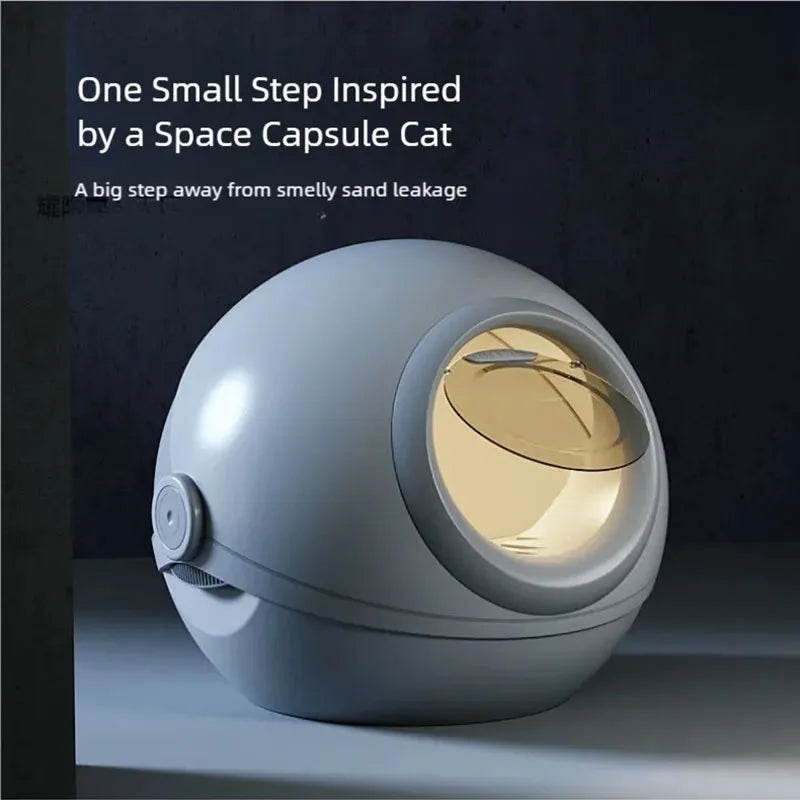 Cat litter box, super large size, fully enclosed cat toilet, deodorizing and splash proof cat feces box, deodorizing cat litter