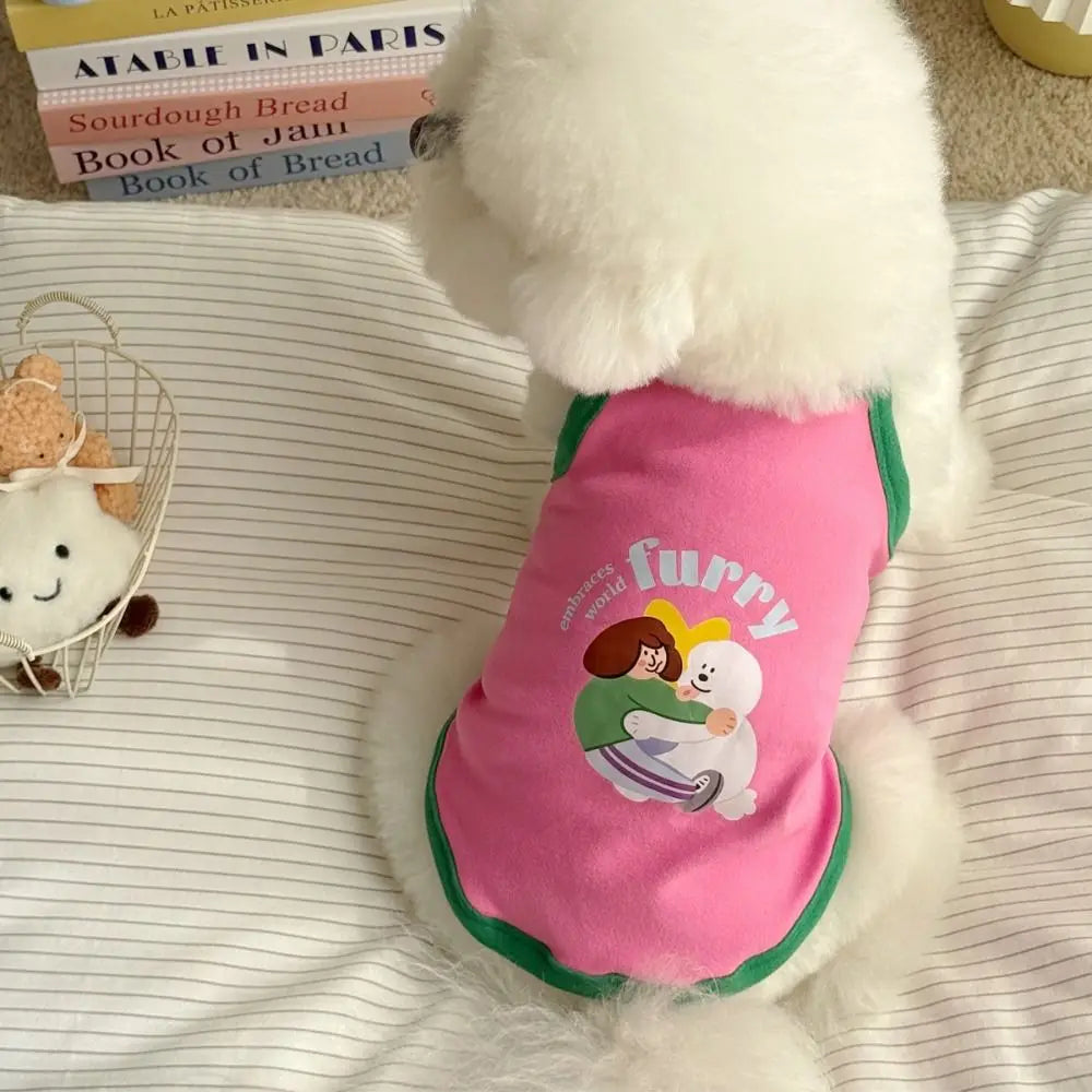 Pet Dresses Thin Strap Dogs Vest Comfortable Fabric Printed Design Puppy Camisole Breathable Soft Small Dog Cat Dress Puppy