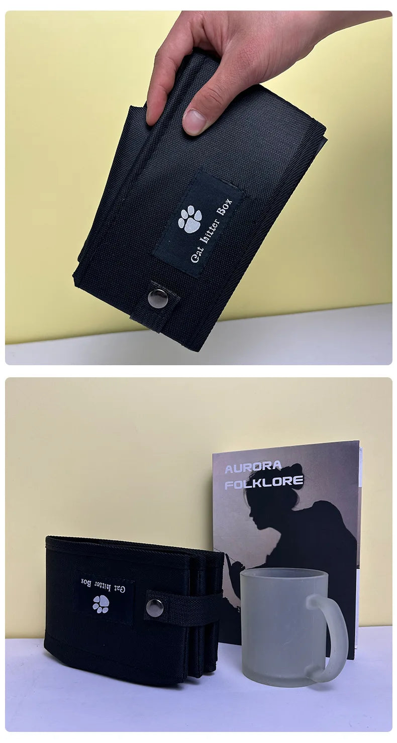 Portable cat litter box pet garbage bin dog toilet tray style outdoor foldable circular cat toilet outdoor Cat Litter Box