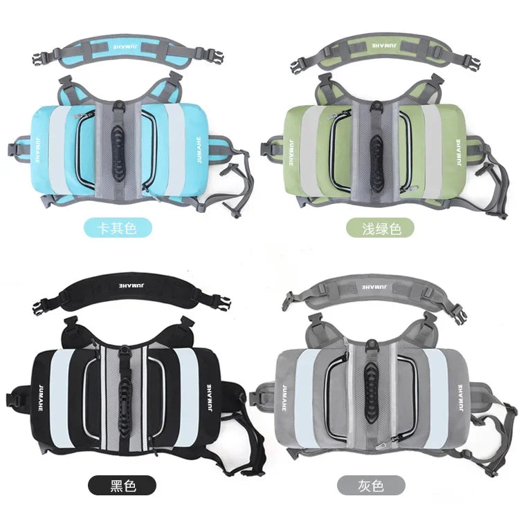 Pet Supplies Outdoor Dog Backpack Oxford Fabric Double Snack Bag Medium Large Dog Tactical Bag Waterproof Reflective Saddle Bag