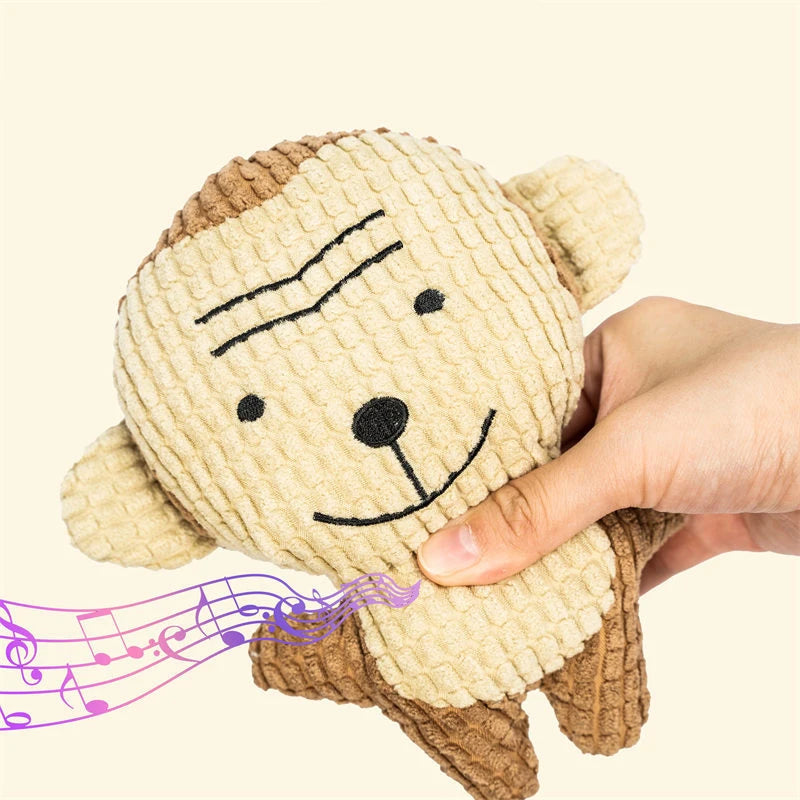 Pets Dogs Plush Toys Cute Cow/Pig/Lion Animal Model Squeak Dog Toys For Medium Small Dogs Cat Bite-Resistant, Soft, Durable Safe