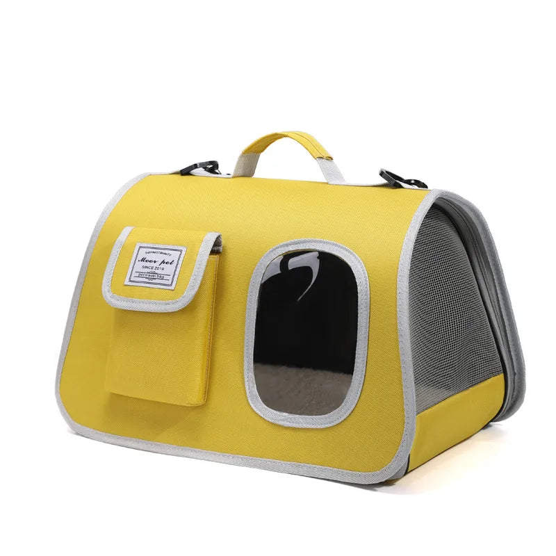 Portable Pet Carrier Bag for Small Dogs Cats Outdoor Foldable Cat Bag  Mesh Breathable Cat Shoulder Bag Kitten Carrying Bag