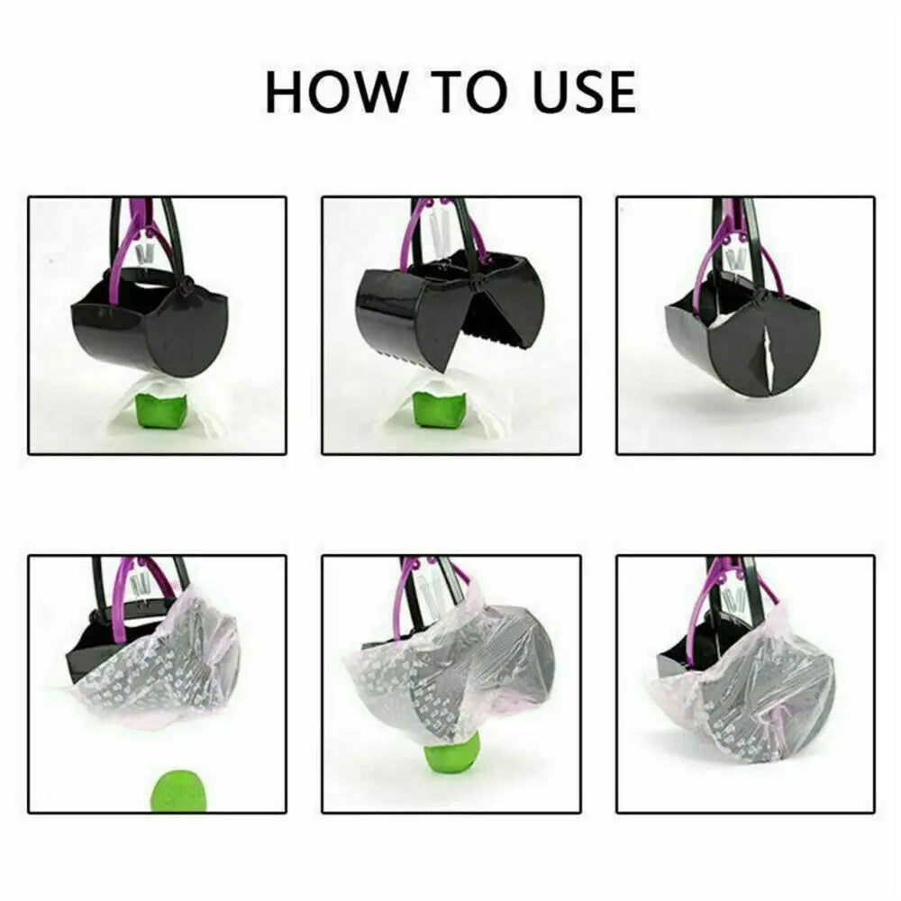 Outdoor Portable Easy Poop Scoop Pet Dog Pickup Pooper Cleaning Shovel Grabber Picker