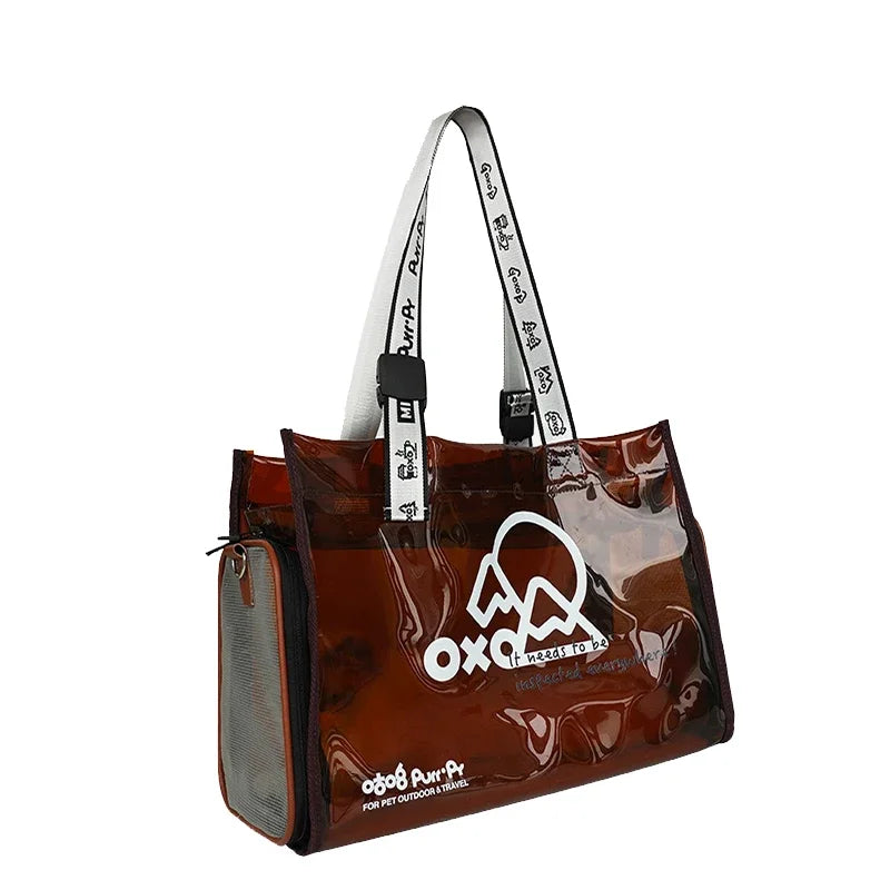 Pet bag Cat bag Portable going out Transparent schoolbag Carrying one-shoulder portable cat bag Dog dog