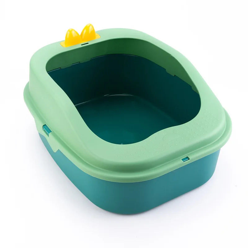 Cat Litter Box Design, Semi-Enclosed Sandbox, Big Space Toilet, Prevent Splash Tray, Kittens, Sand Litter Boxes