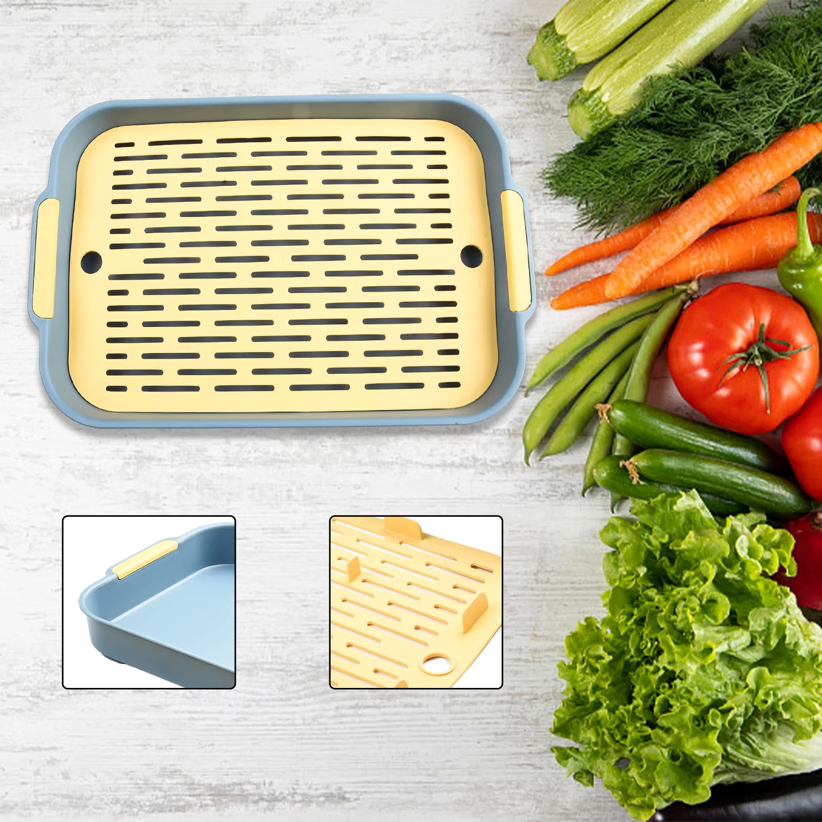 Rabbit Litter Box Small Pet Toilet Tray Rabbit Guinea Pig Litter Tray Toilet Box Detachable Grids Cover Rabbit Litter Tray