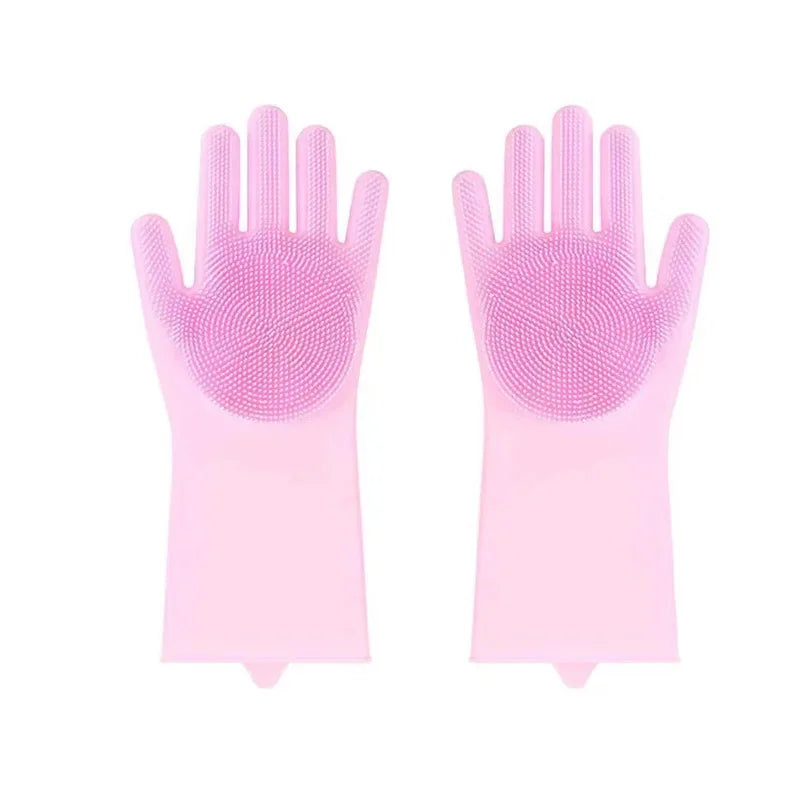 Pet Grooming Bathing Gloves Dog Cat Bathing Shampoo Scrubber Magic Massaging Cleaning Cleanner Sponge Silicon Hair Removal Glove
