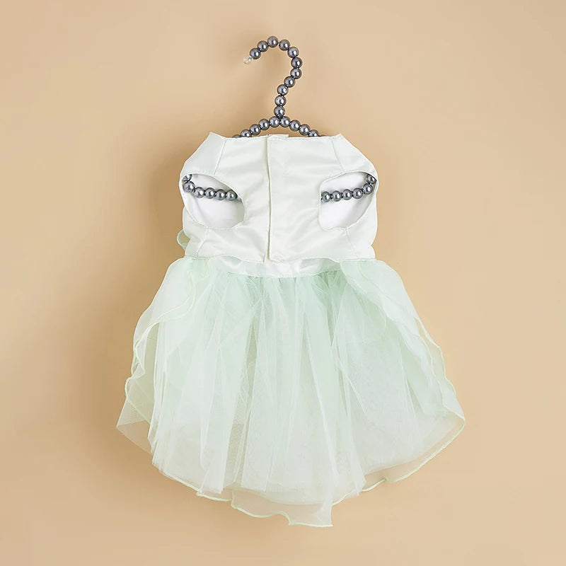 Pet Clothes Dog Wedding Dress Prom Party Princess Dresses for Small Dogs Luxury Dog Clothes Puppy Cat Costume White Pink