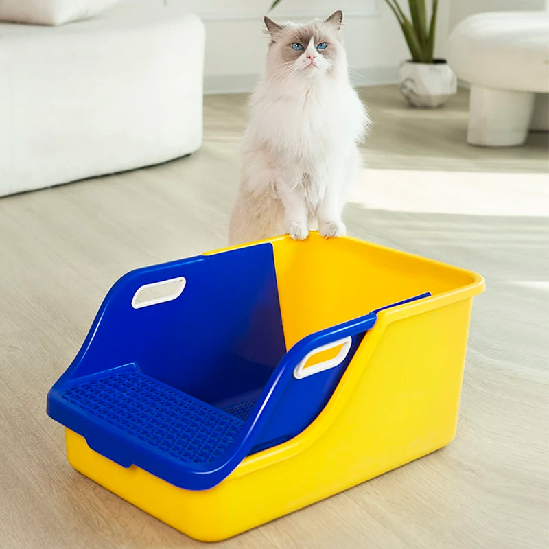 Cat Supplies Toilet Cat Litter Box Semi-closed Extra Large Size To Prevent Splashing Outside Automatic Litter Box