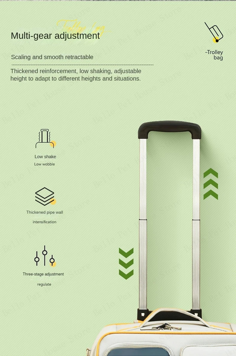 Cat Carrier Bag Pet Trolley Case Small Dog Luggage Bags Portable Cat Backpack Pushable Shoulder/portable/diagonal Bag Detachable