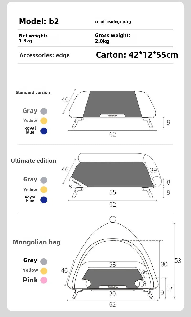 Pet Tent Folding Bed House with Cushion Outdoor Indoor Folding Moisture-proof Cats and Dogs Nest Portable Removable Cat Bed