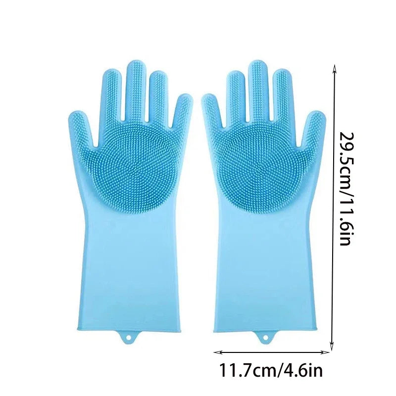 Pet Grooming Bathing Gloves Dog Cat Bathing Shampoo Scrubber Magic Massaging Cleaning Cleanner Sponge Silicon Hair Removal Glove