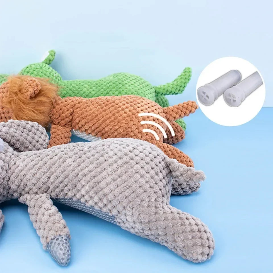 Plush Cartoon Puppy Dog Toys Pet Chew Squeak Toys Small Dogs Teeth Grinding Bite Resistant Relieve Boredom Play with Pet Toys