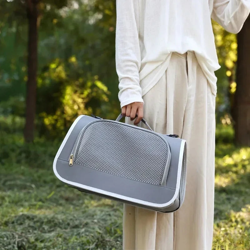 Pet Outing Portable Cat Dogs Handbag Summer Breathable Carrier Travel Puppy Kitten Single Shoulder Bag Pet Carrying Bag Supplie