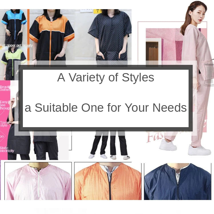 Pet Grooming Work Clothes Long Trousers Cropped Pants Waterproof Shorts Non Hair Stained Hair Salon Barber Shop Uniforms Y0517