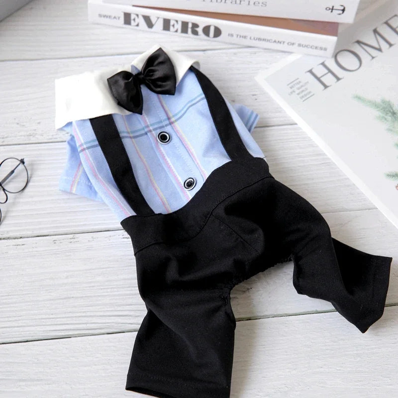 Dog Wedding Dress Couple Pet Clothing Jumpsuit Skirt Spring Summer Dog Clothes Overalls Yorkshire Poodle Pomeranian Puppy Outfit