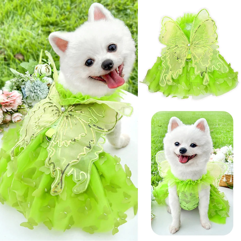 Summer Pet Princess Clothes Pet Dog Dress For Dogs Skirt Summer Dog Wedding York chihuahua poodle For Dogs Skirts Cat Dresses