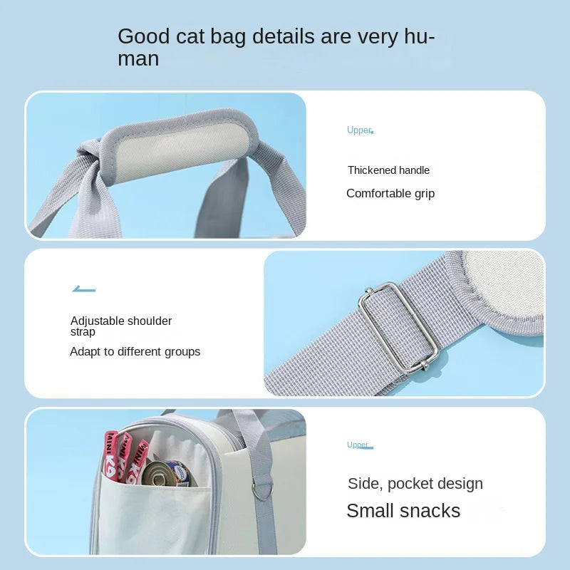 Pet Outing Portable Cat Dogs Handbag Summer Breathable Carrier Travel Puppy Kitten Single Shoulder Bag Pet Carrying Bag Supplie