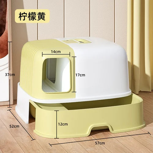 Cat Litter Box Fully Enclosed Oversized Hallway Supply Tray Oversized Long Aisle Drawer Pet Toilet Furniture Supplies