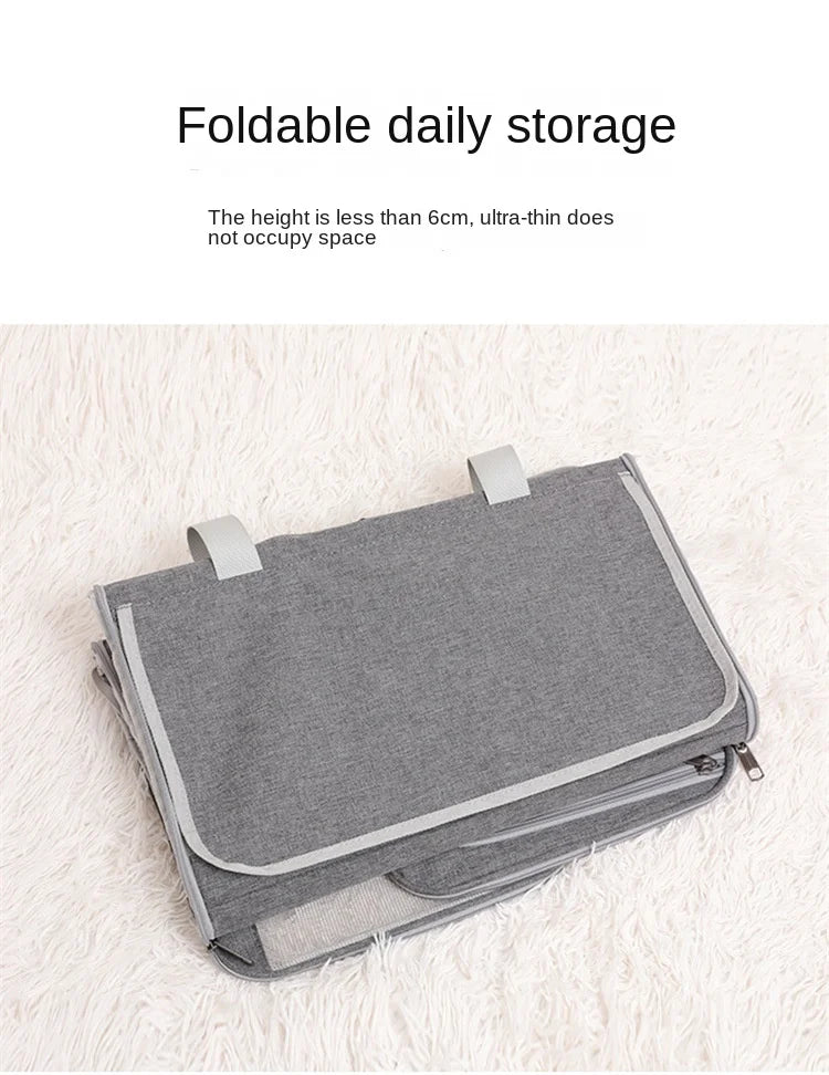 Pet Bag  Portable Bag for Outings Foldable Car Shoulder Portable Cat Bag  Large Capacity Two Cat Outing Bag