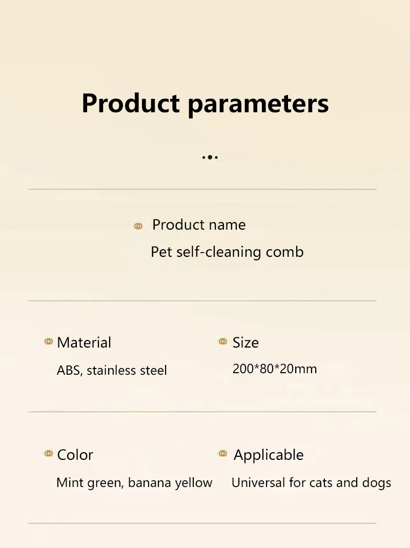 Pet Comb Cat Grooming Massage Brush Dual-Purpose Comb for Cats/Dogs Professional Open Knot Pet Hair Removal Brush Durable