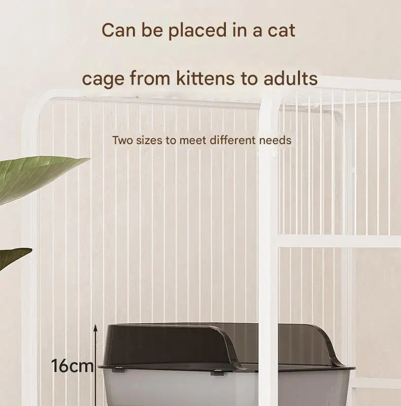 Cat Litter Box with Cat Litter Spatula Semi-enclosed Sandbox for Cats Rabbit Small Animals Cat Tray Kittens Litter Bedpans