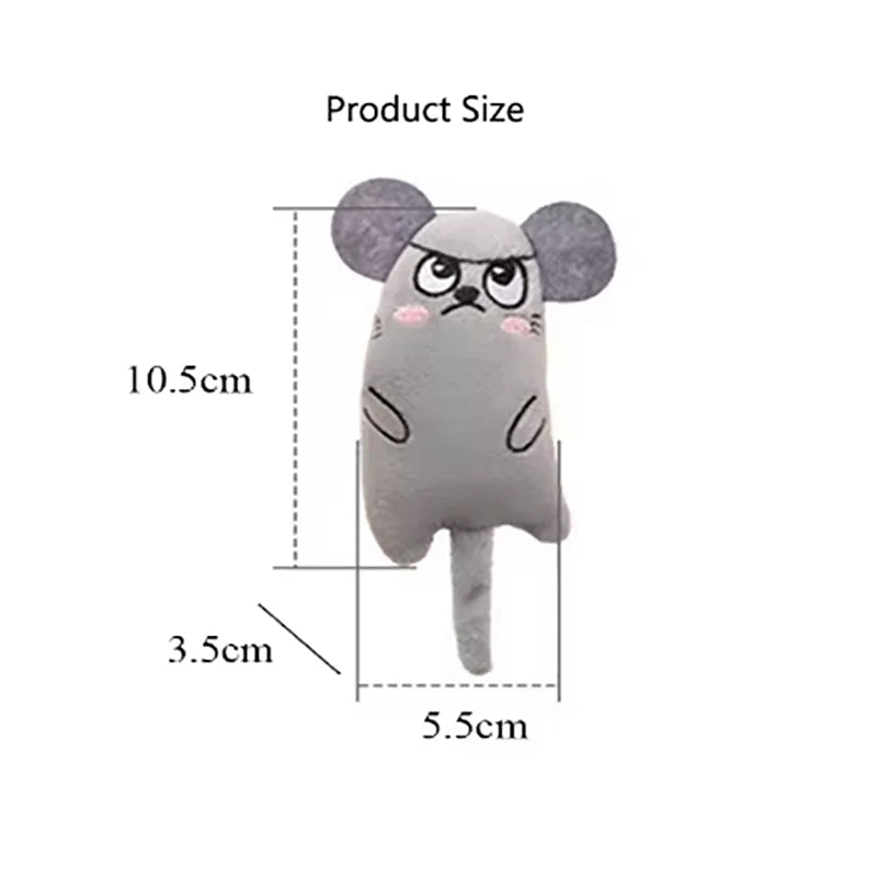 Cartoon animal toys are durable and bite resistant plush and interactive pet toys are suitable for cats to play at home