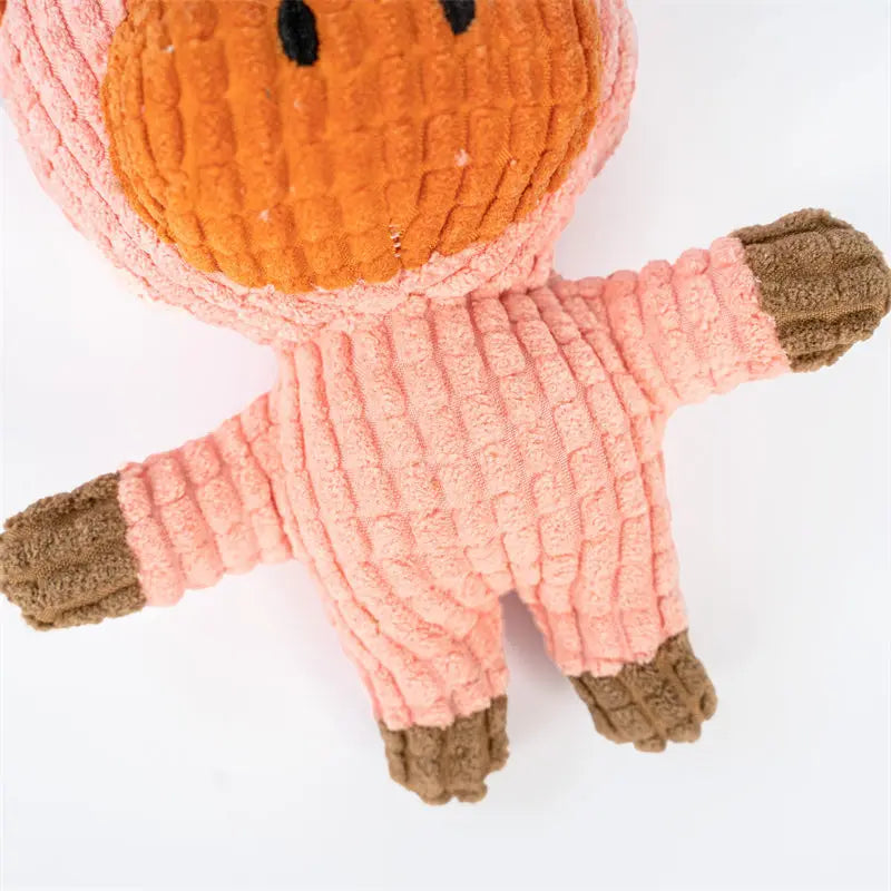 Pets Dogs Plush Toys Cute Cow/Pig/Lion Animal Model Squeak Dog Toys For Medium Small Dogs Cat Bite-Resistant, Soft, Durable Safe