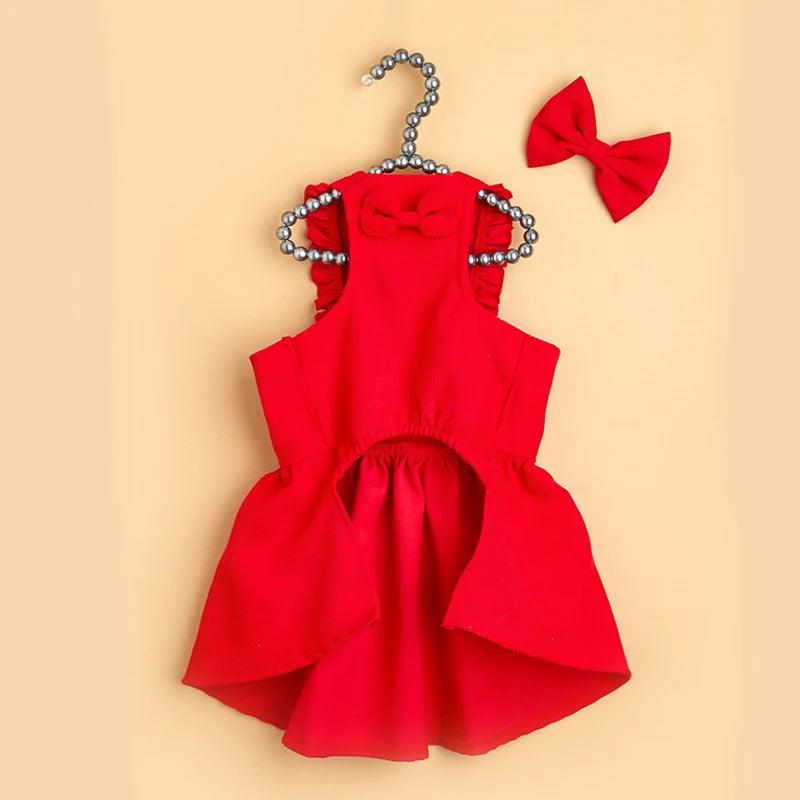 Dog Princess Dress Pet Bowknot Tulle Princess Clothes Puppy Pet Spring Summer for Small Dog Cat Pet Supplies