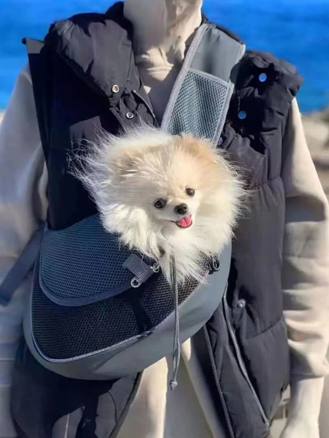 Pet Dog Carrying Bag Sling Carrier Bag Portable Comfortable Breathable Hand Free Shoulder Crossbody Bag for Dogs Accessories