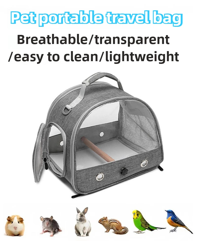 Pet Portable Travel Bag Outdoor Breathable Small Animal Carriers Equipment Zipper Double Open Oxford Small Pet Outing Supplies