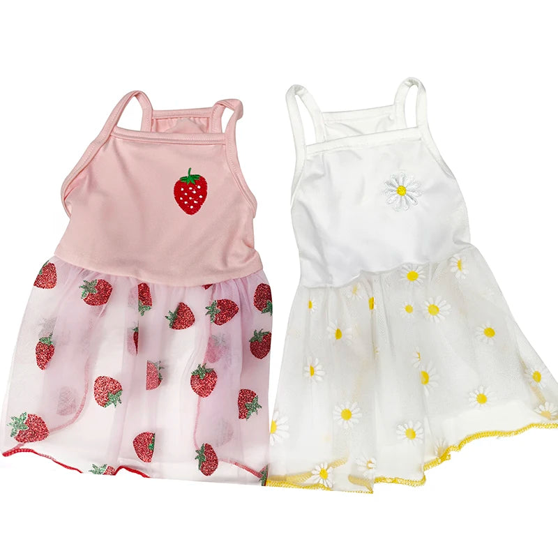 Cute Pet Dog Dress for Small Dogs Thin Puppy Princess Skirt Dog Clothes Chihuahua York Clothing Pet Supplies