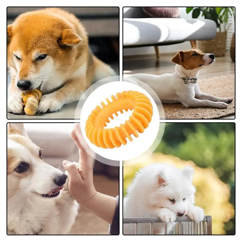 Teething Dog Toys For Puppies Interactive Rubber Dog Teething Toy Teething Rings Boredom And Stimulating Puzzle Toy Interactive